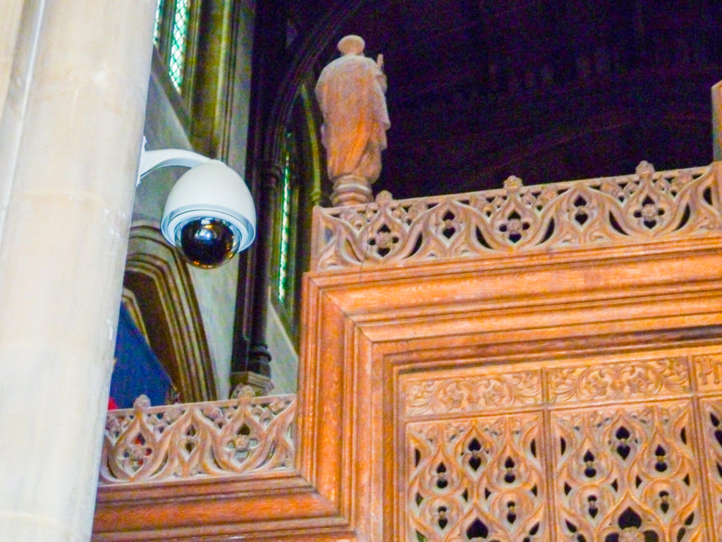 CCTV dome camera, Croydon Minster